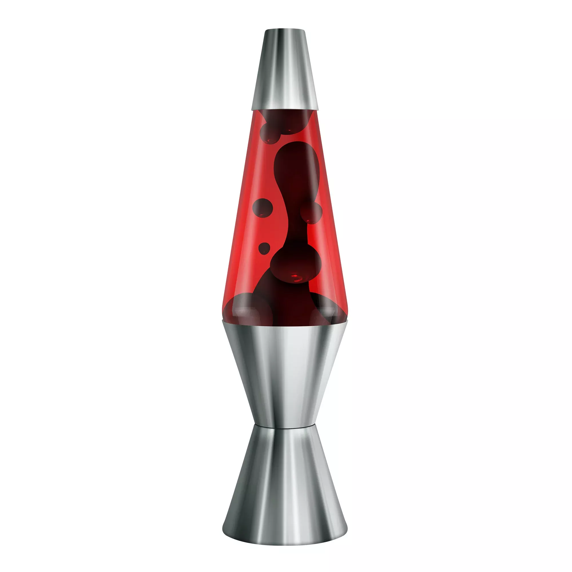 14.5" Chrome Plated Crimson Lava Lamp