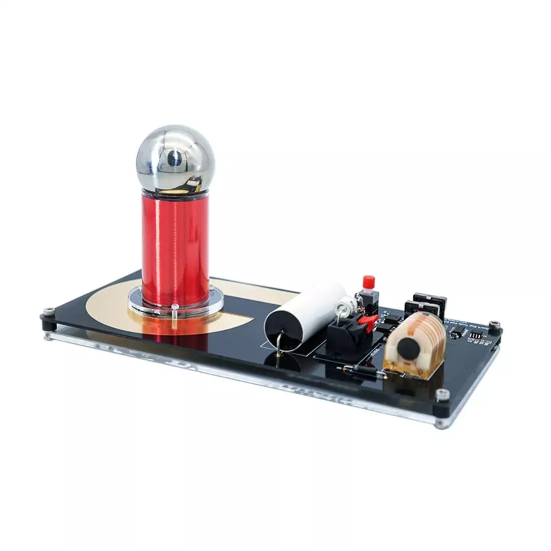 15-24V Current 2A Arc Lighter Powered Tesla Coil Artificial Lightning Generator Experiments Toy