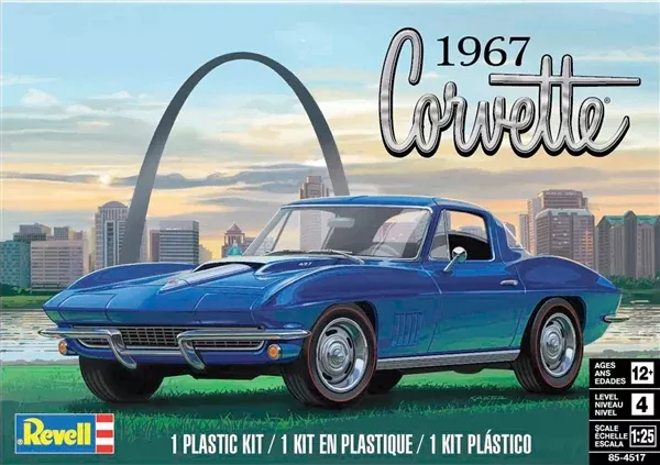'67 Corvette coupe (1/25th Scale) Plastic Vehicle Model Kit RMX854517