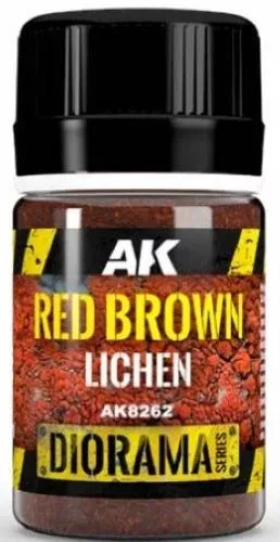 AK Interactive 8262 Diorama Series: Red Brown Lichen 35ml Bottle