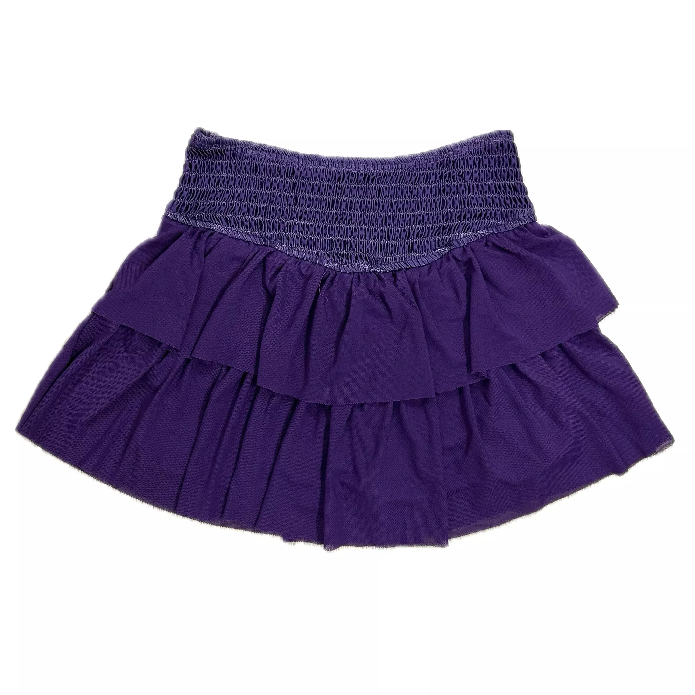 Azarhia Smocked Mesh Skort - Purple