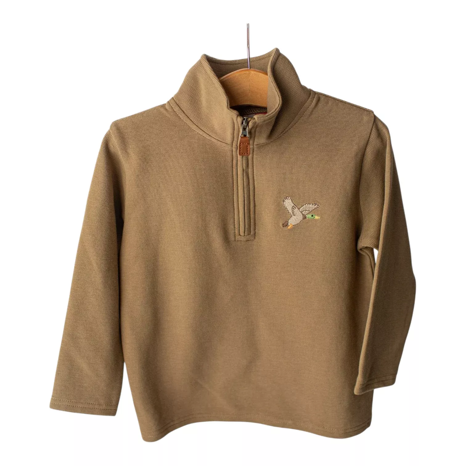 Boys Quarter Zip Pullover - Mallard Duck