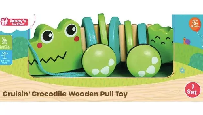 Cruisin' Crocodile Wooden Pull Toy