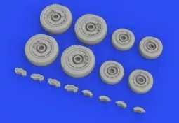 Eduard 648734 1/48 Aircraft- CH47A Wheels for HBO (Mask & Resin)