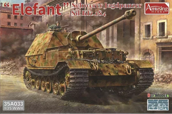 “Elefant” Schwerer Jagdpanzer Sd.Kfz.184 (1/35 Scale) Plastic Military Model Kit