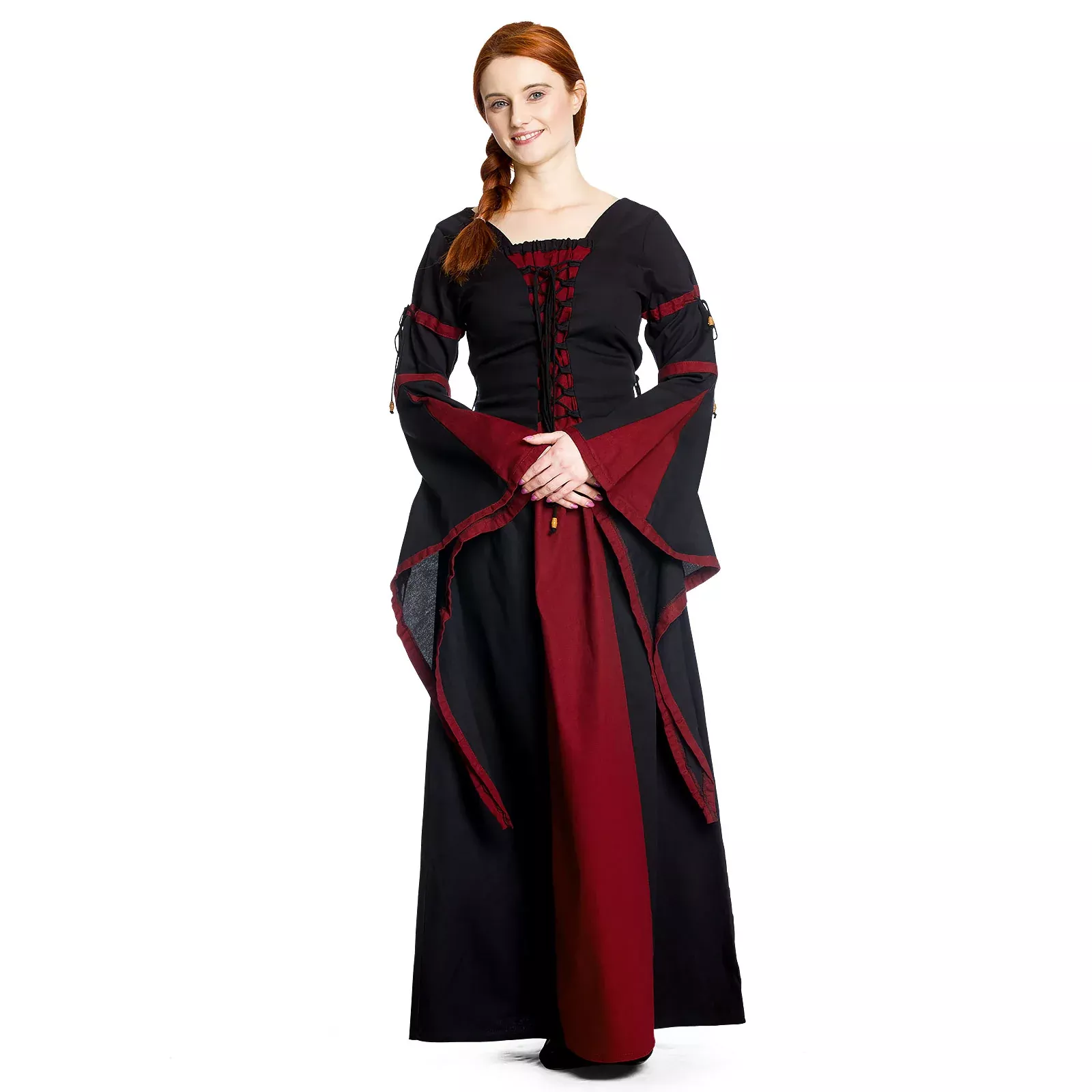 Elisa - Medieval Dress Red-Black