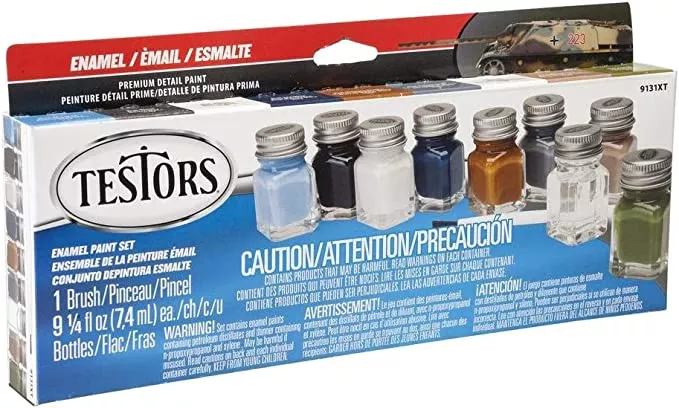 Flat Camo Enamel 9- Color Paint Set