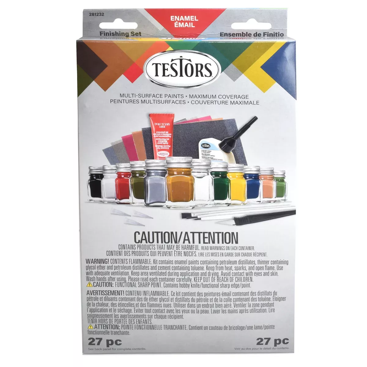 Flat Enamel27-Piece Paint Set TES281232