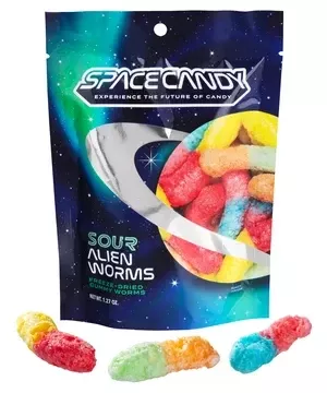 Freeze Dried Sour Alien Worms