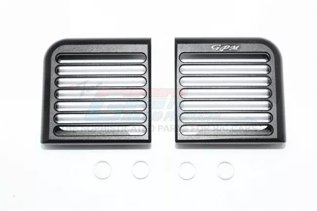 GPM RACING TRAXXAS TRX4 HEADLIGHT ASSEMBLY ROUNDED BRUSH GUARD ALUMINUM -6PC SET TRX4050FA