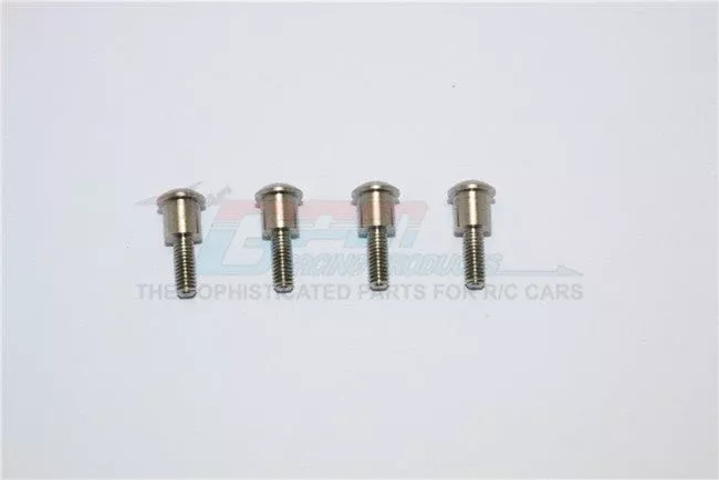 GPM RACING TRAXXAS TRX4 STAINLESS STEEL KINGPINS FOR FRONT C HUBS - 4PC SET TRX4004S