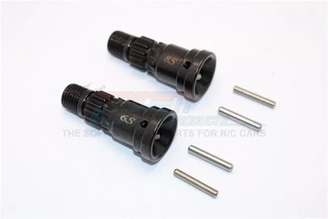 GPM RACING TRAXXAS XMAXX 8S STEEL #45 CVD JOINTS FOR FRONT OR REAR FOR 6S AND 8S - 6PC SET TXM81216S/JT-BK