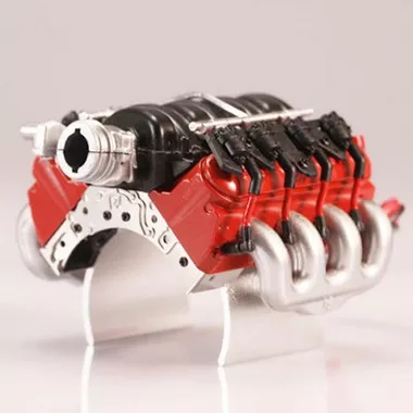 GPM Racing V8 LS3 Engine Radiator Color Version (1Pc) Red : TRX-4 Defender