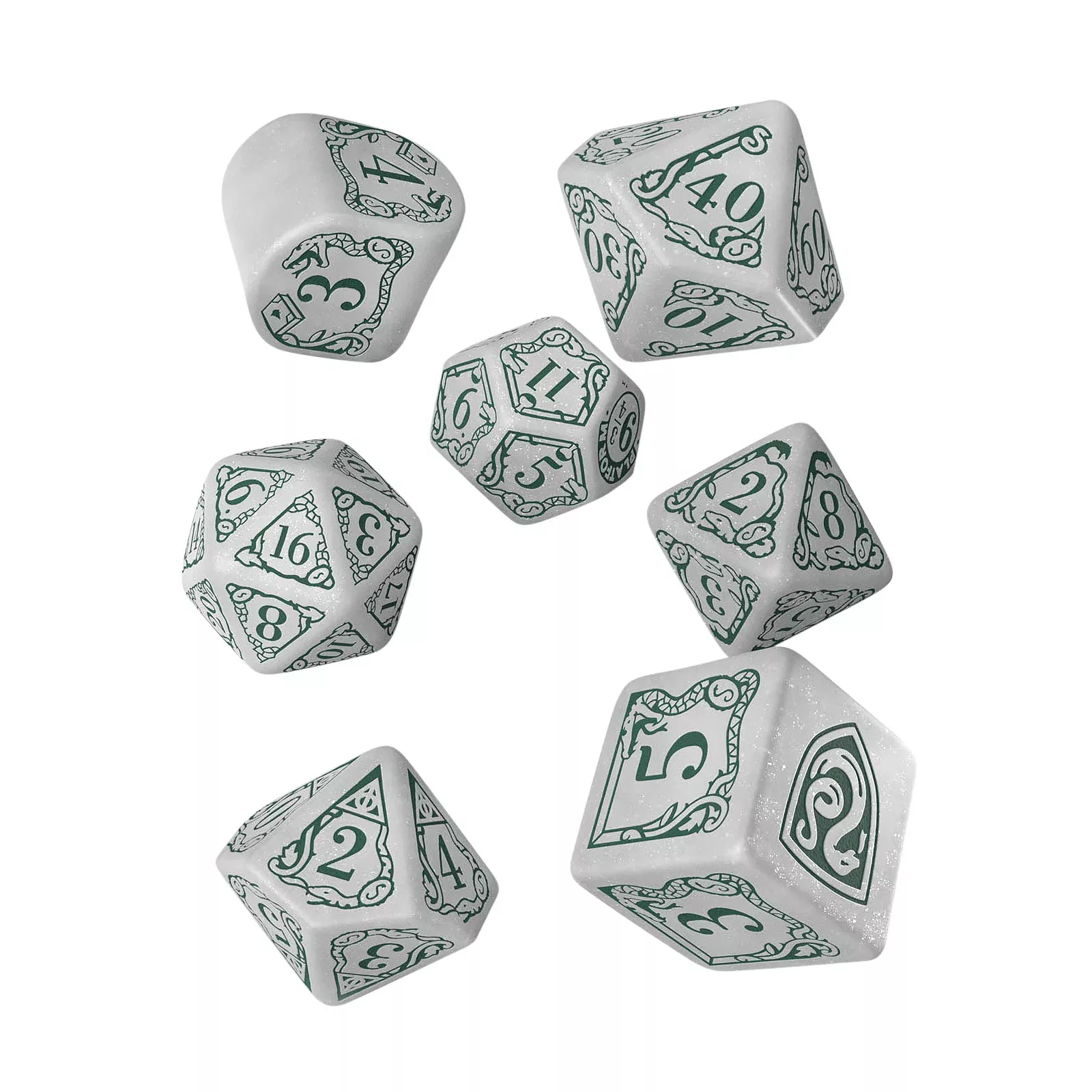 Harry Potter - Slytherin RPG Dice Set 7pcs white