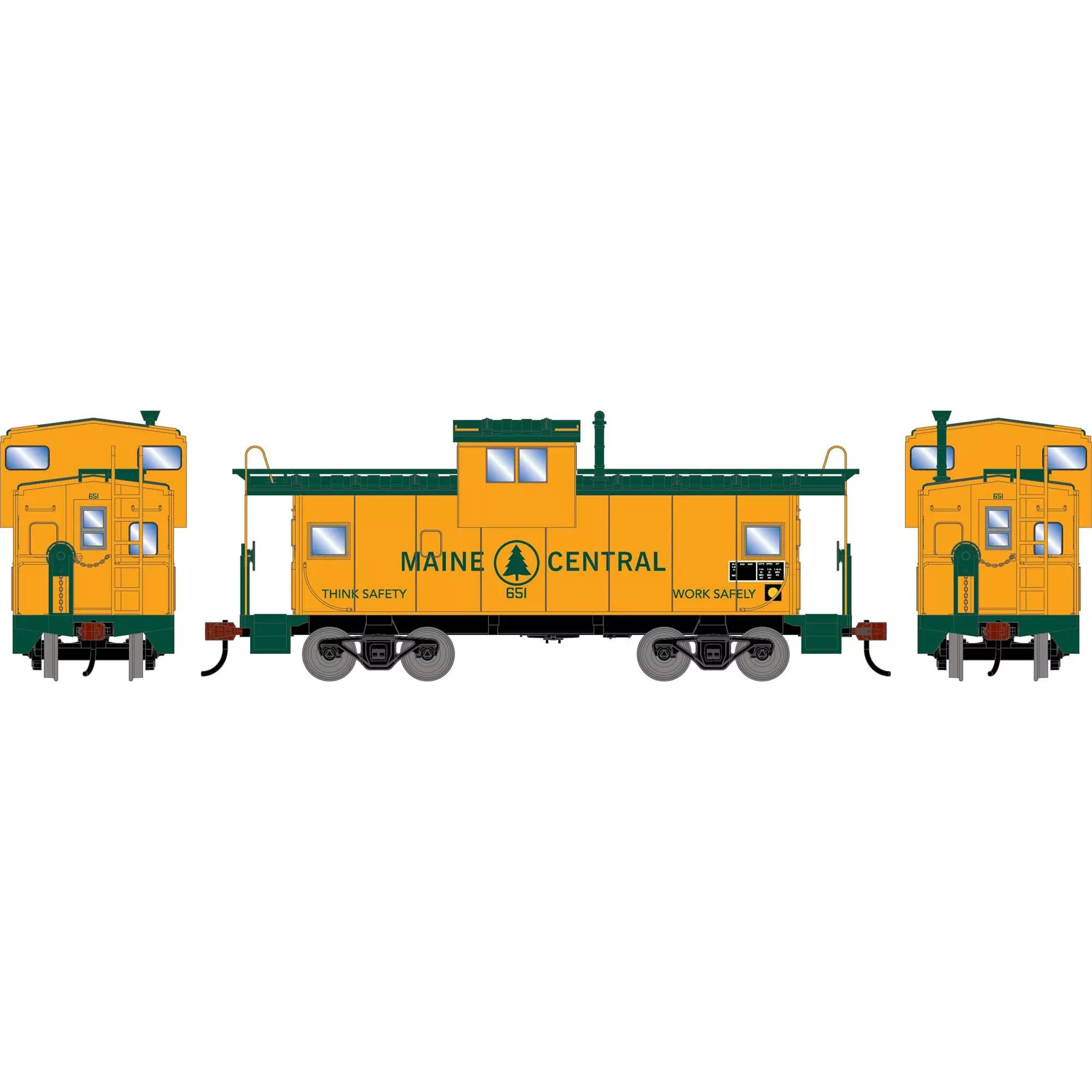 HO Wide-Vision Caboose MEC #651 (ATH-2441)