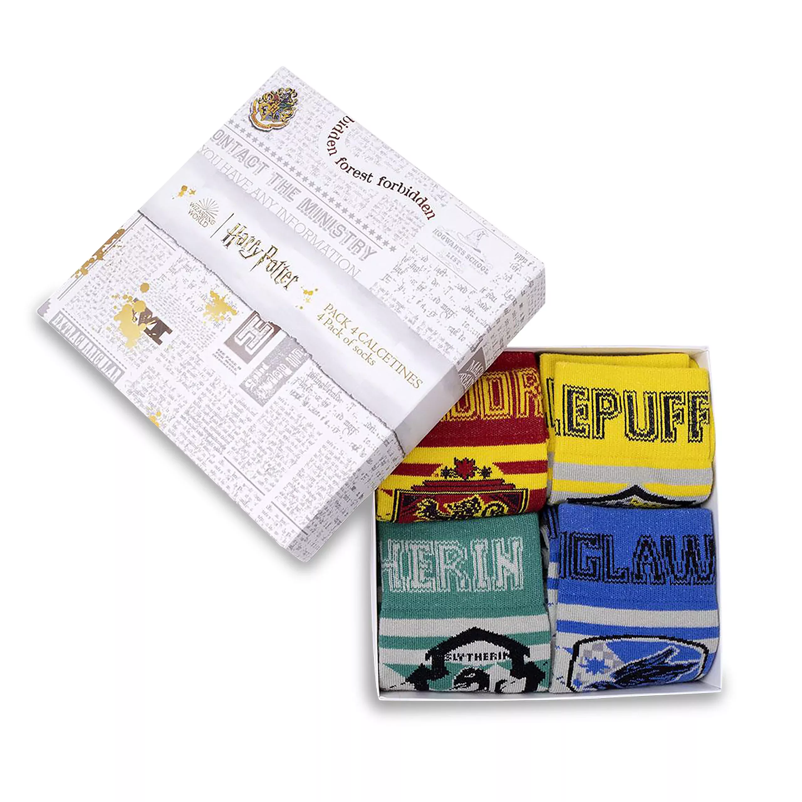 Hogwarts Crest Socks 4 Set - Harry Potter