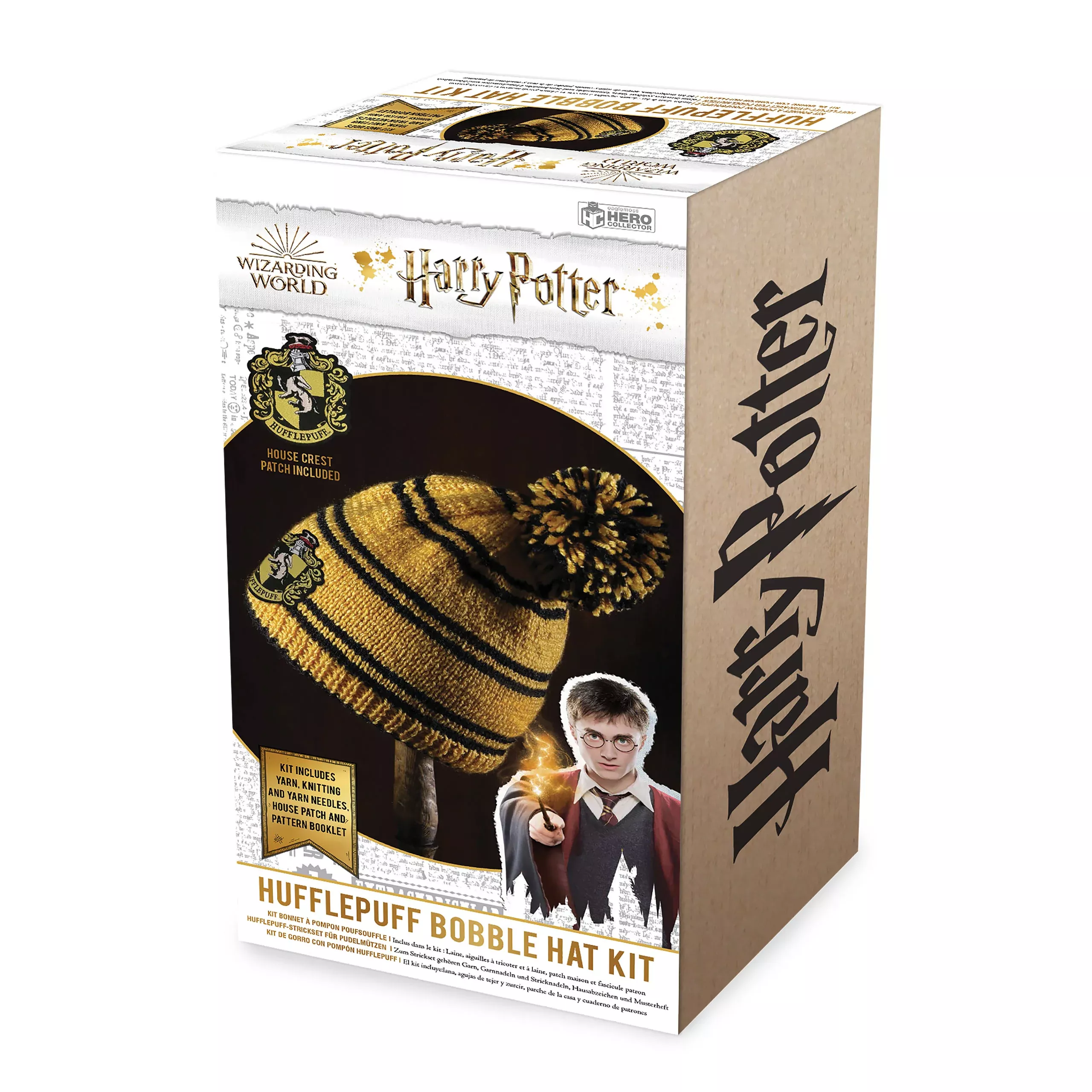 Hufflepuff Pom-Pom Hat Knitting Set - Harry Potter