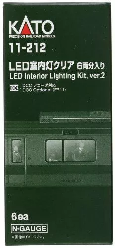 Kato 11-212 N Passenger Car Light Kit, White Led 6 Pcs