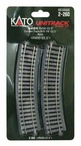 Kato 2-260 Ho Unitrack 16.875 Radius Curve 4 Pieces