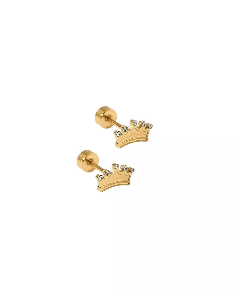 Linny Co. Screwback Stud Earrings - Crown