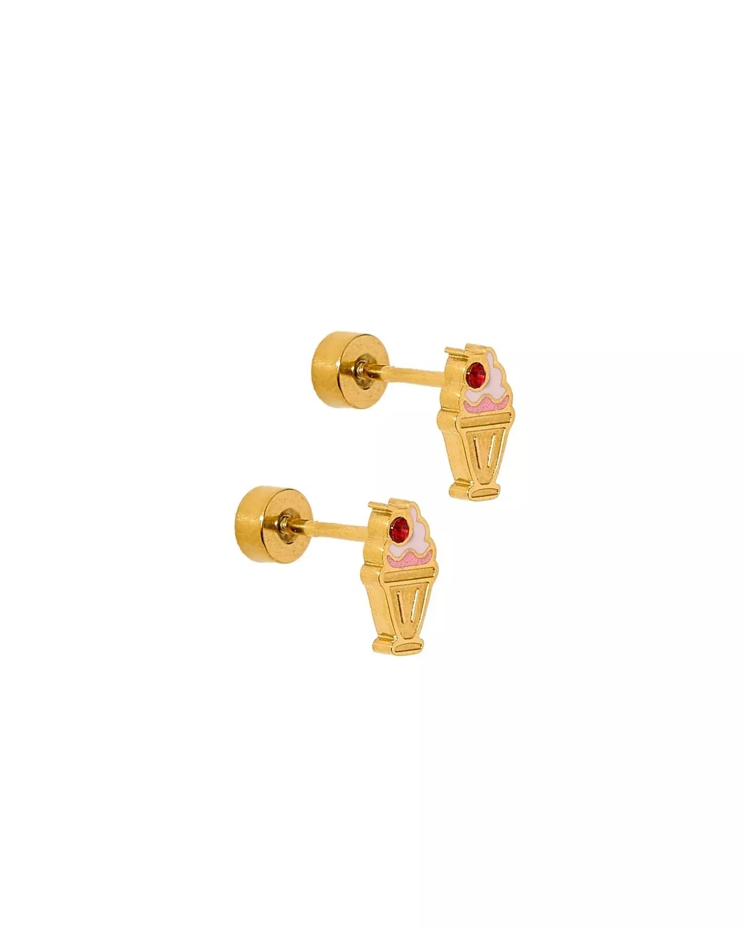 Linny Co. Screwback Stud Earrings - Milkshake
