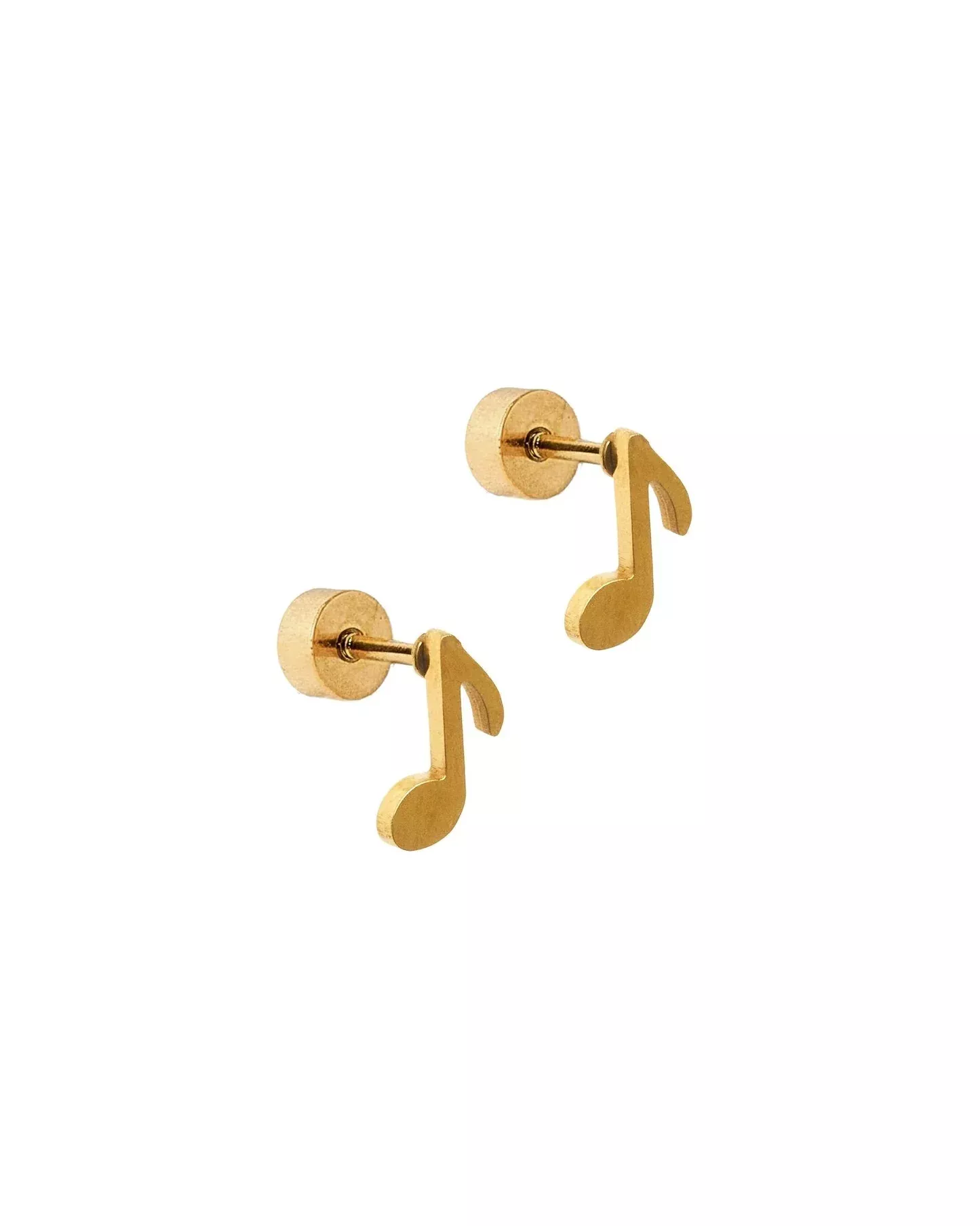 Linny Co. Screwback Stud Earrings - Music Note