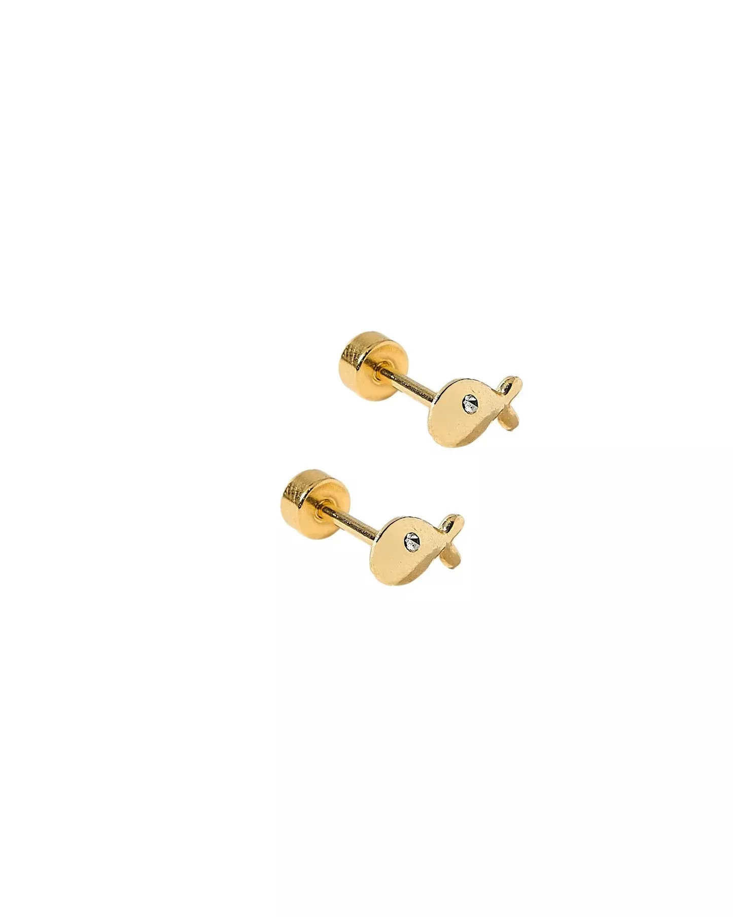 Linny Co. Screwback Stud Earrings - Whale