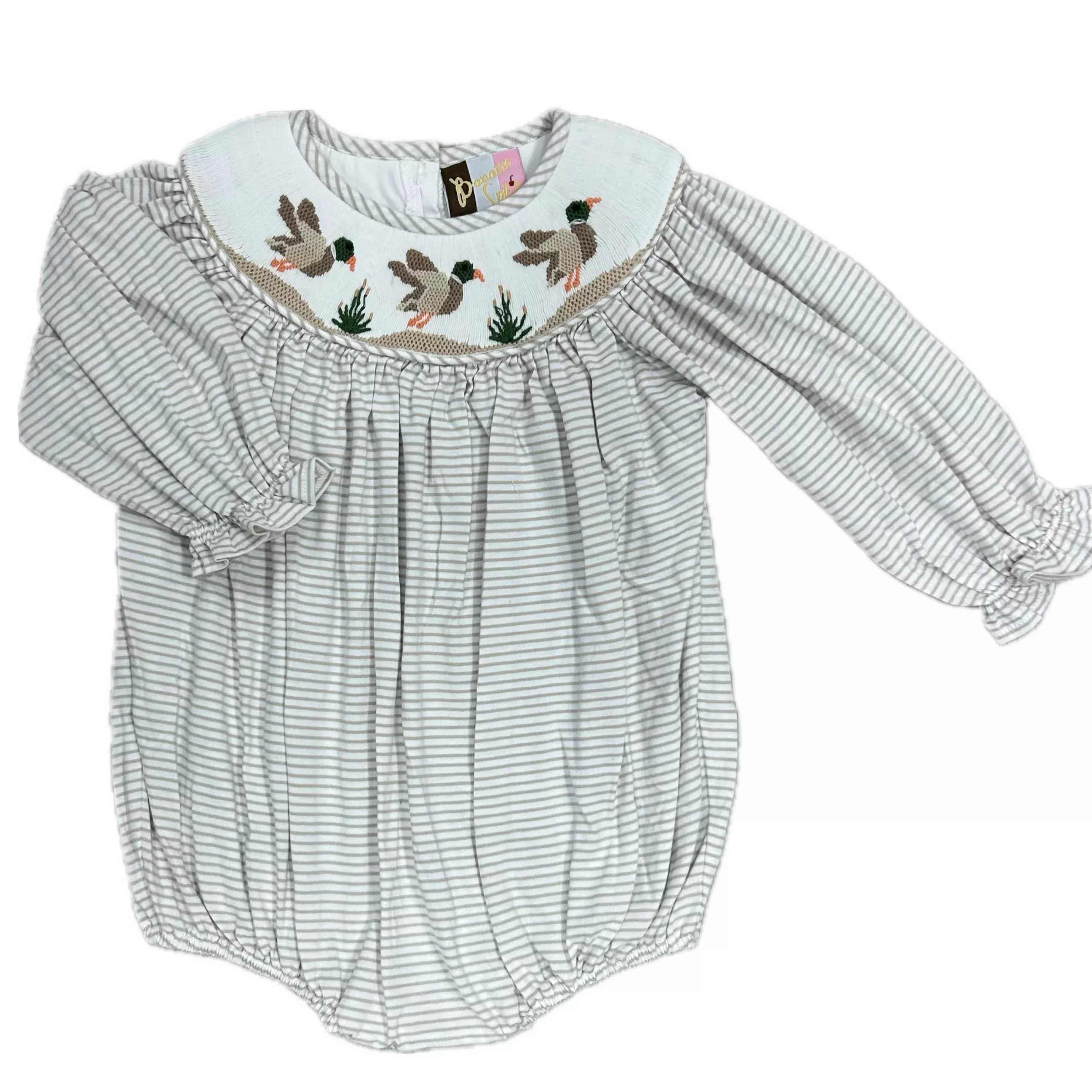 Mallard Duck Smocked Girls Bubble