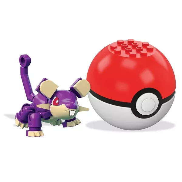 Mega Construx Pokemon Rattata Pokeball Building Set