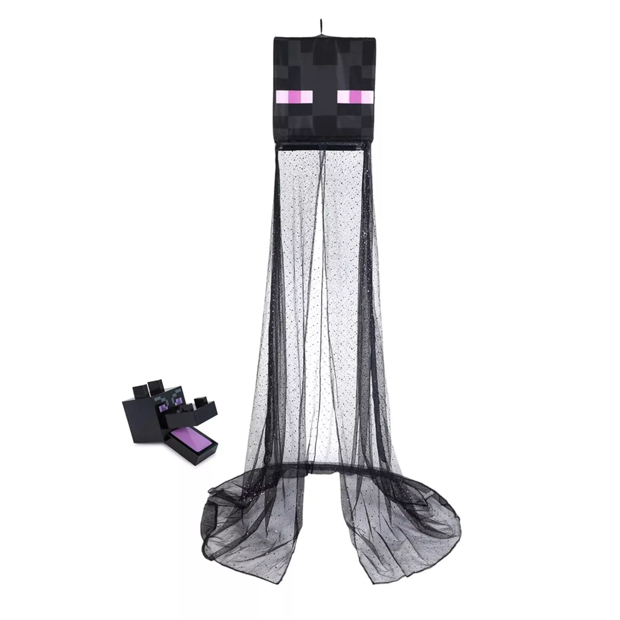 Minecraft 2-Piece Ender Bedroom Bundle | Nightlight & Bed Canopy