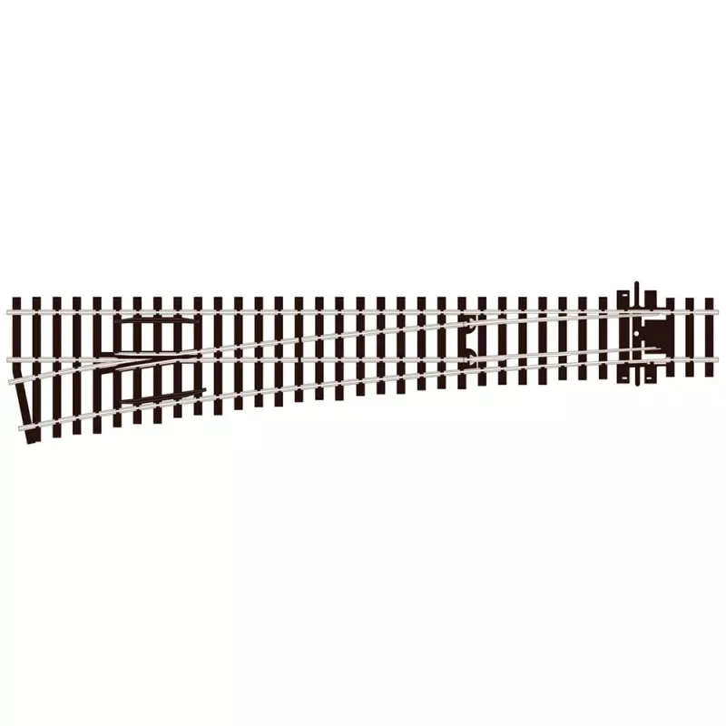 Peco OO Gauge SL-E189 Large Radius Left Hand Point - Code 75