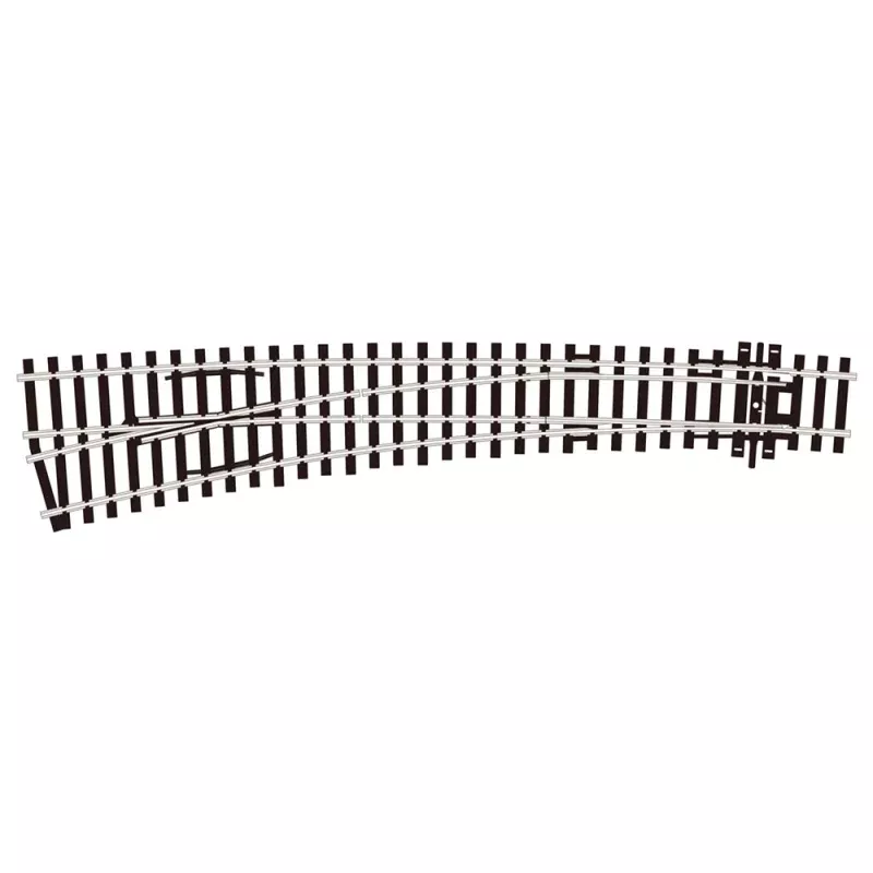 Peco OO Gauge SL-E87 Curved Double Radius Left Hand Point - Code 100