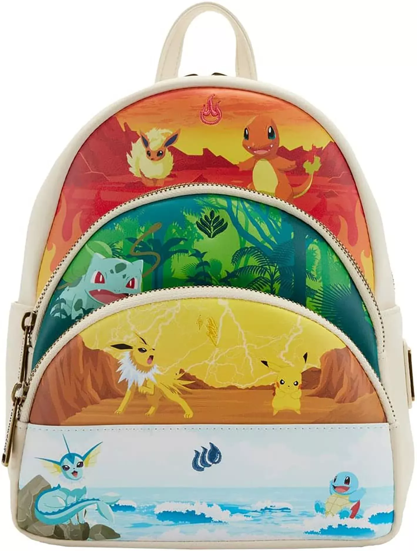 Pokemon Elements Triple Pocket Mini Backpack