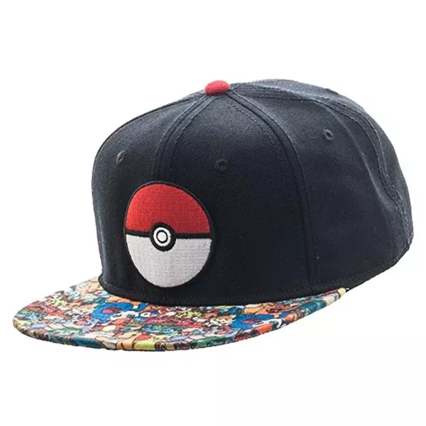 Pokemon Pokeball Sublimated Bill Snapback Hat