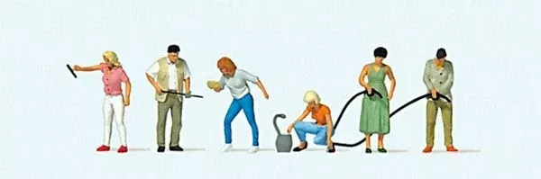 Preiser 10709 HO Scale At the Gas Station -- pkg(6)