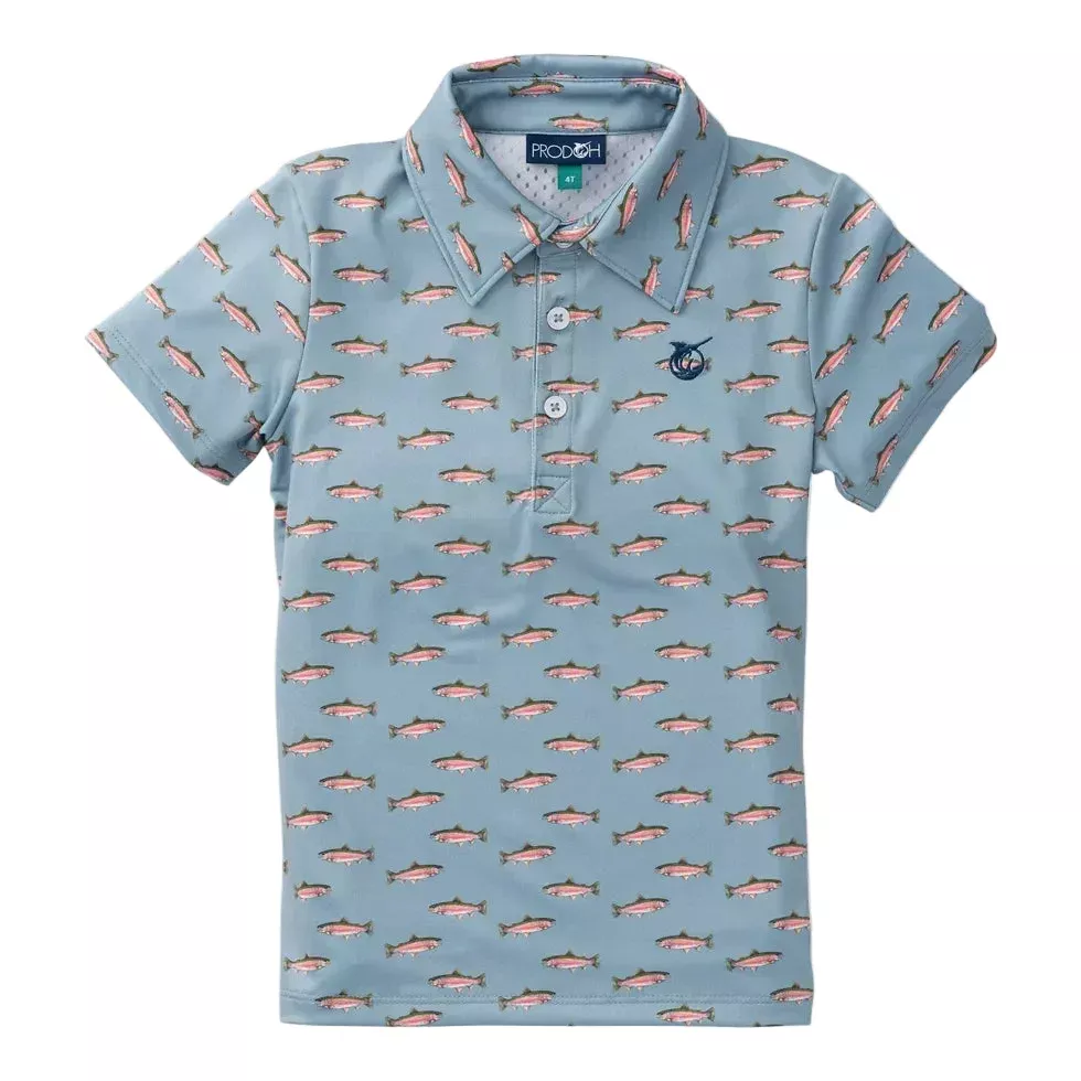 Prodoh Boys S/S Pro Performance Polo - Rainbow Trout