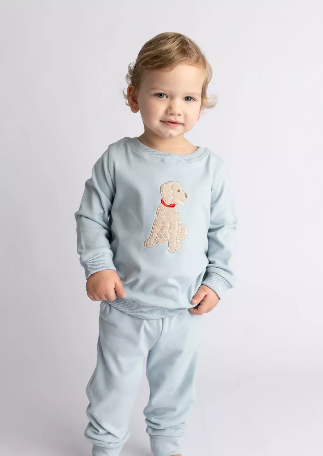 Puppy Applique Boys Jogger Set