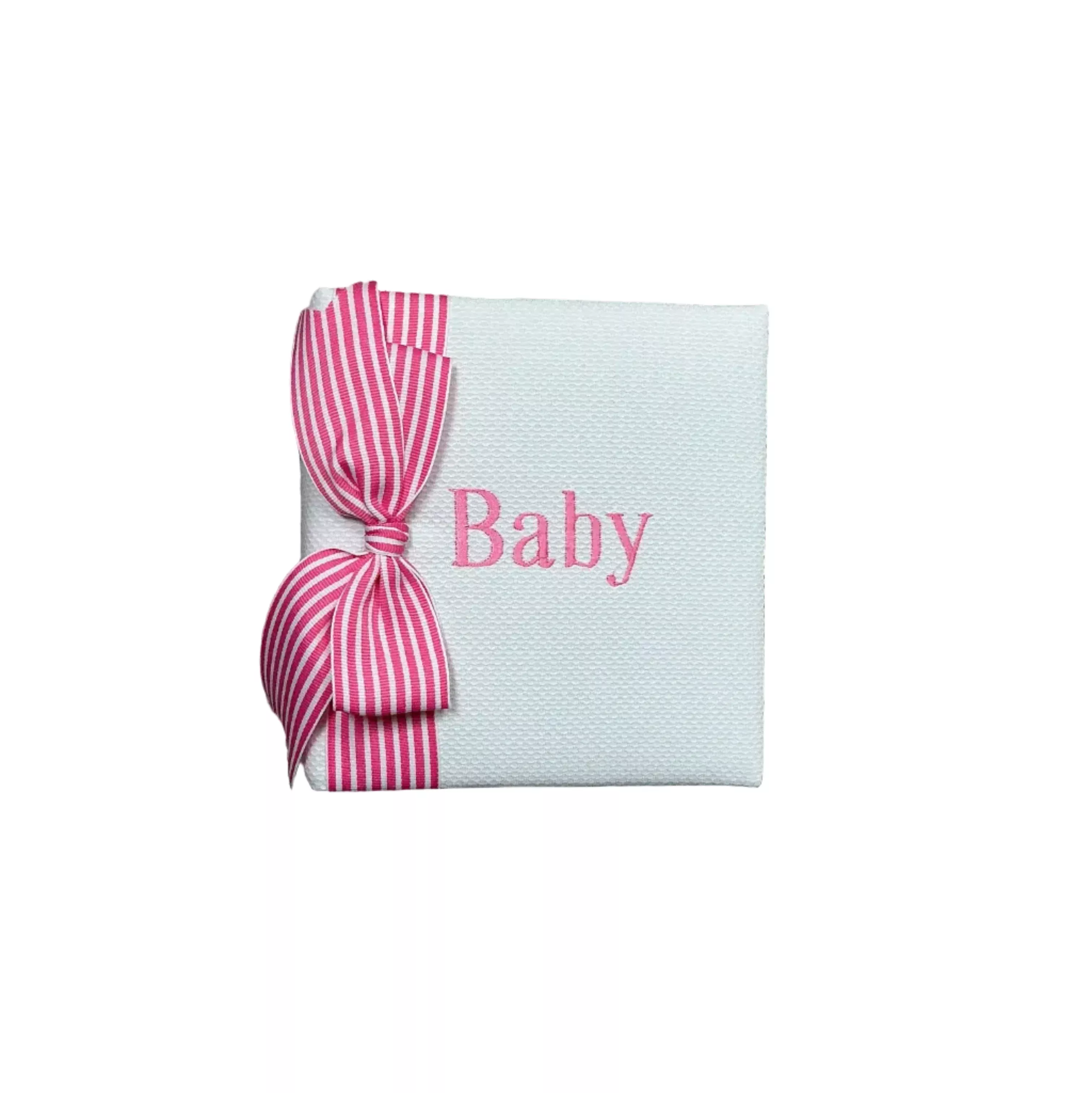 Small Album W/ Monograming and Stripe Bow