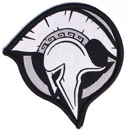 Spartan Helmet Patch with Loop and Hook Backing