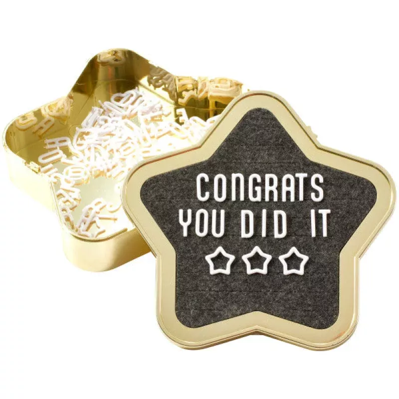 Star Grad Letter Board DecoSet Cake Kit