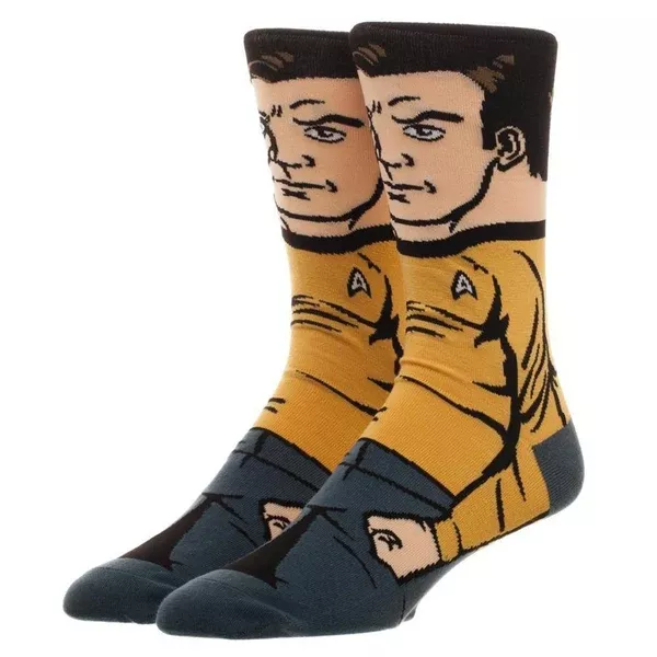 Star Trek Captain Kirk Character Collection One Pair Of Crew Socks