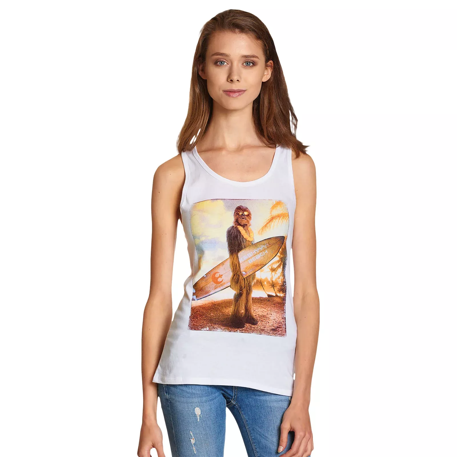 Star Wars - Wookiee Surfer Tank Top white