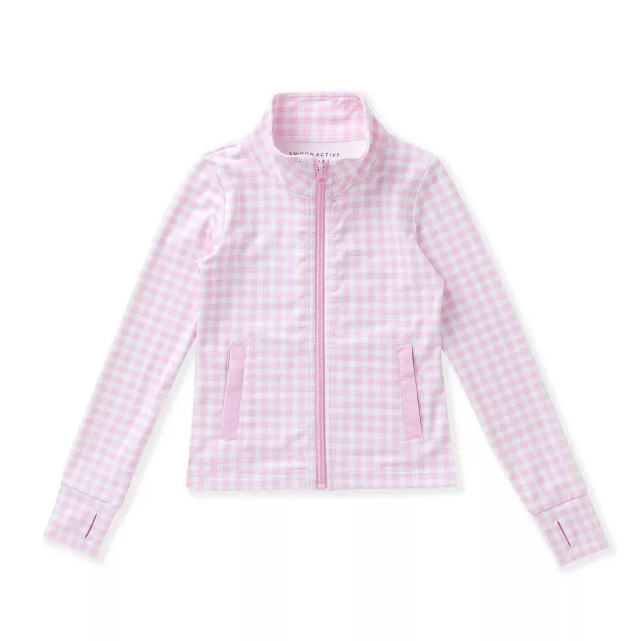 Swoon Kids Pink Ginham Active Jacket