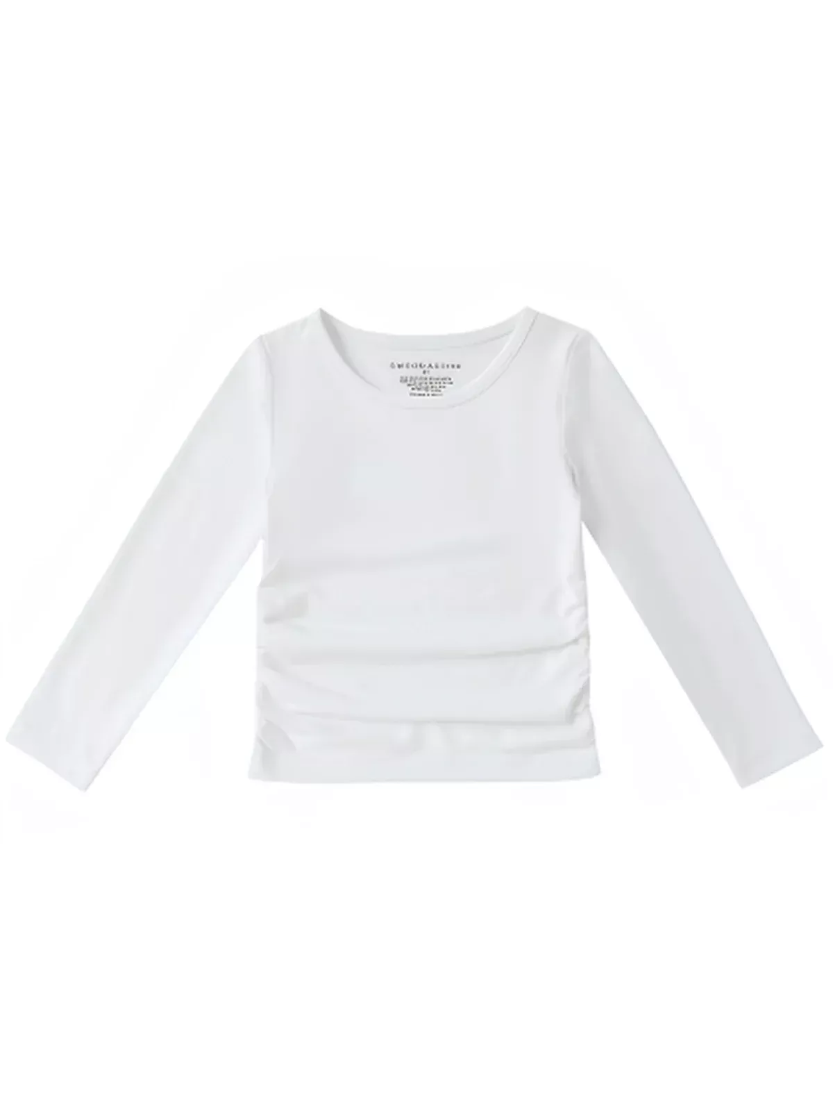 Swoon Kids White Ruched Top