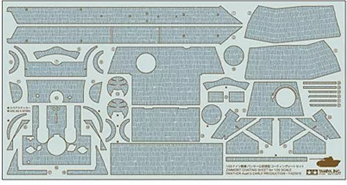 Tamiya Zimmerit Coating Sheet For 1/35 Panther Aust.g Early Production