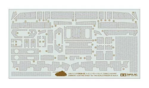 Tamiya Zimmerit Coating Sheet For 1/48 Panzer Iv Aust.h Detail Up Parts
