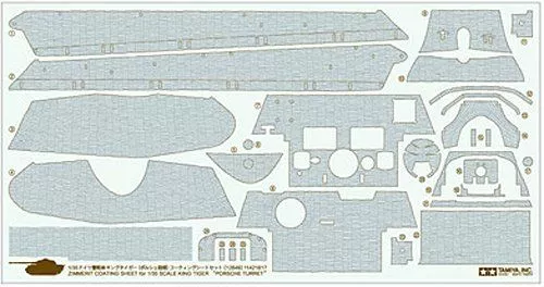 Tamiya Zimmerit Coating Sheet For German Heavy Tank King Tiger Porsche