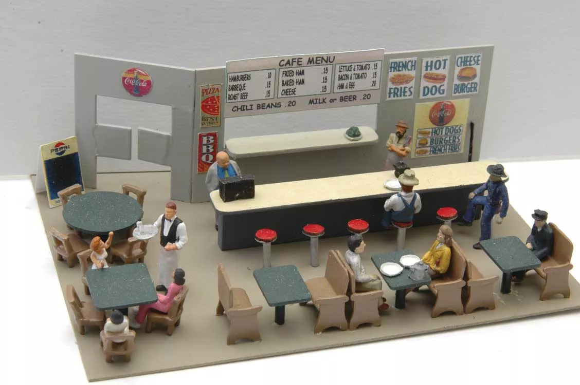 Unpainted Cafe-Diner Interior Detail Set