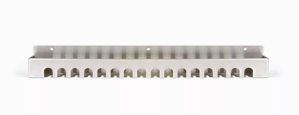 Web-Slide Exercise Rail Accessory Storage Rack Stainless Steel