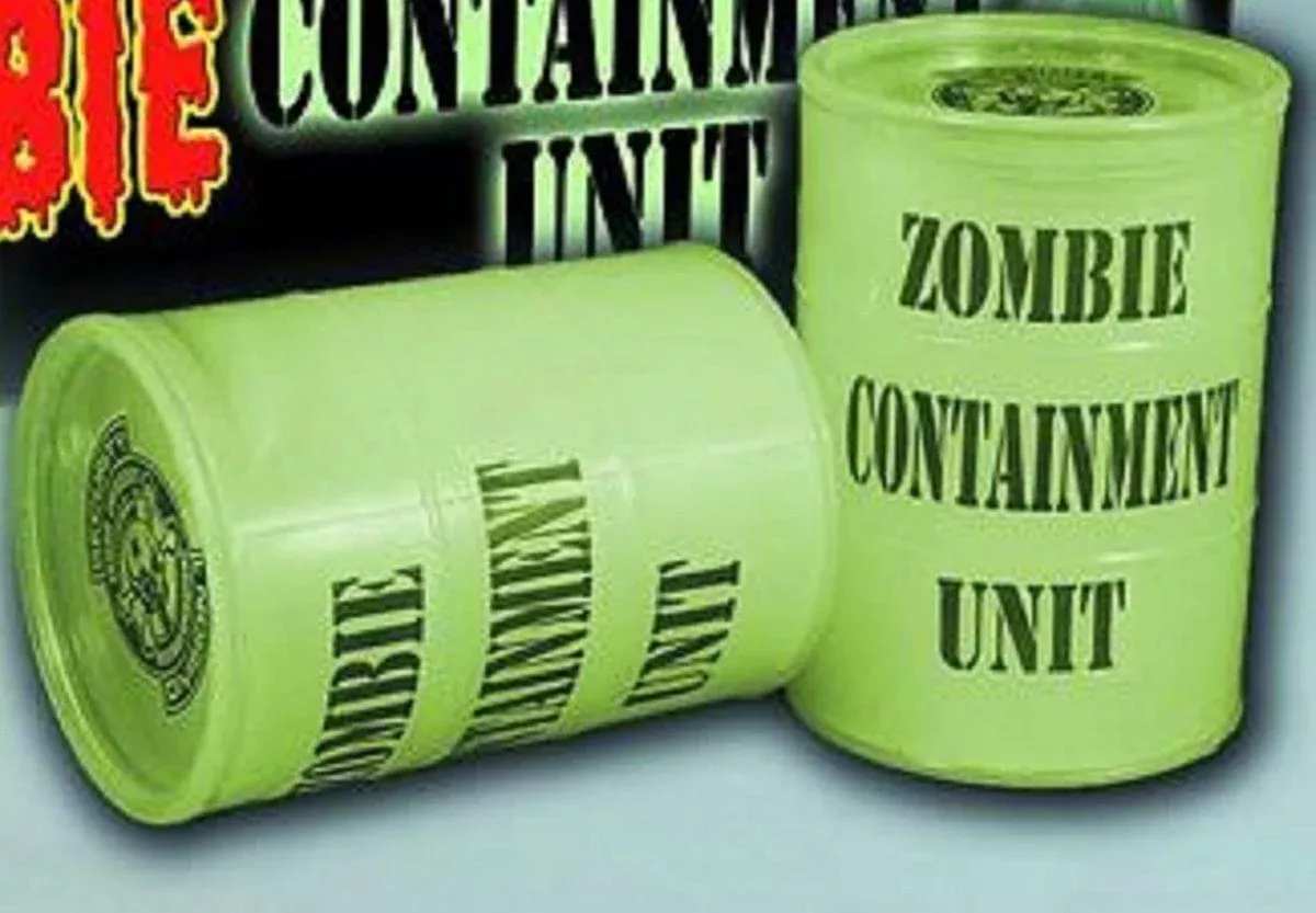 Zombie Mini Figure in Glow Slime and Goo Drum